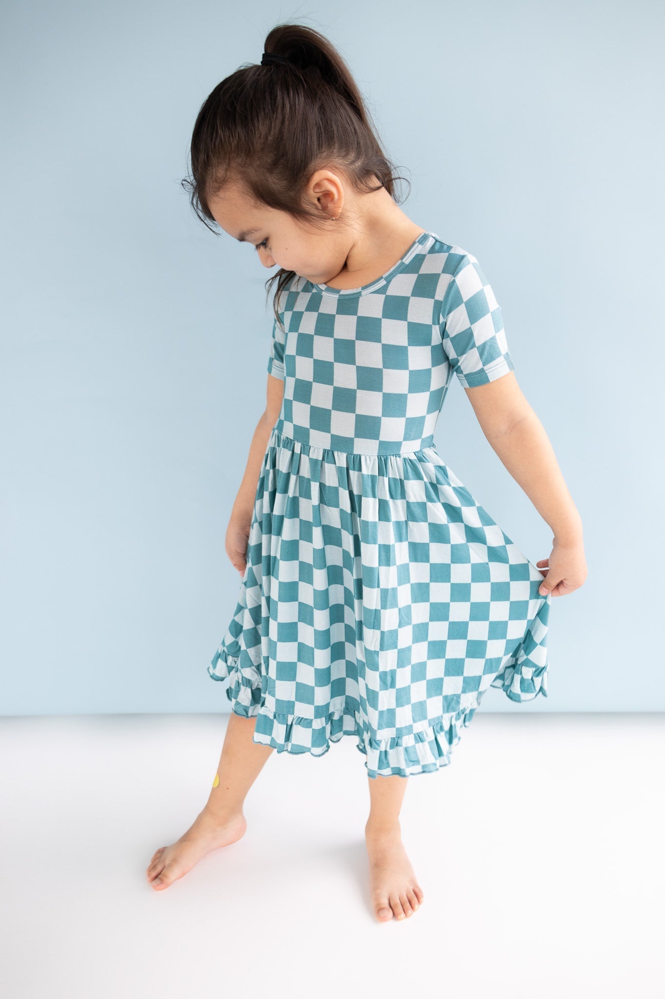 STORMY CHECKERS DREAM RUFFLE DRESS - Mack & Harvie