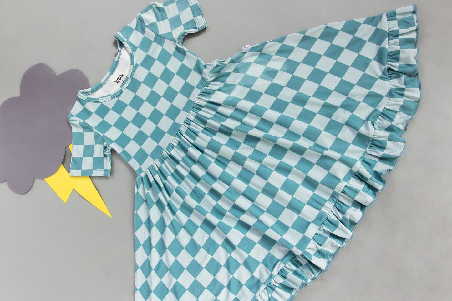 STORMY CHECKERS DREAM RUFFLE DRESS - Mack & Harvie