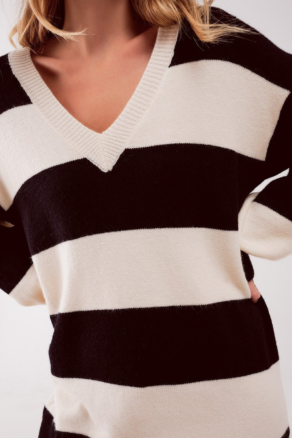 Stripe Jumper Dress in Black - Mack & Harvie