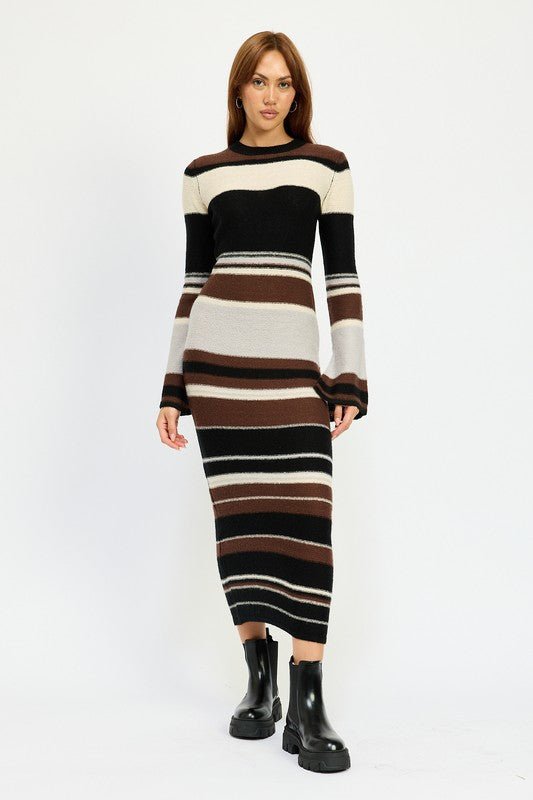 STRIPE MAXI BODYCON DRESS - Mack & Harvie