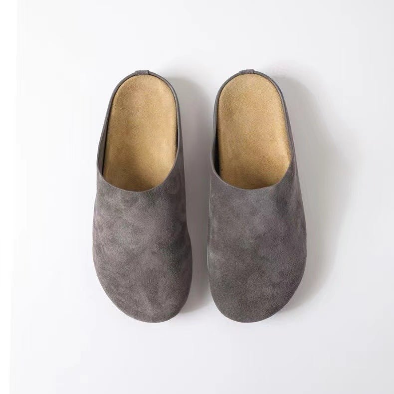 Suede Round Toe Slip - Ons - Mack & Harvie