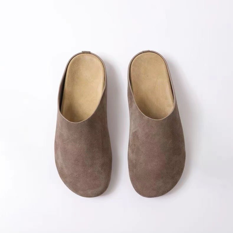 Suede Round Toe Slip - Ons - Mack & Harvie