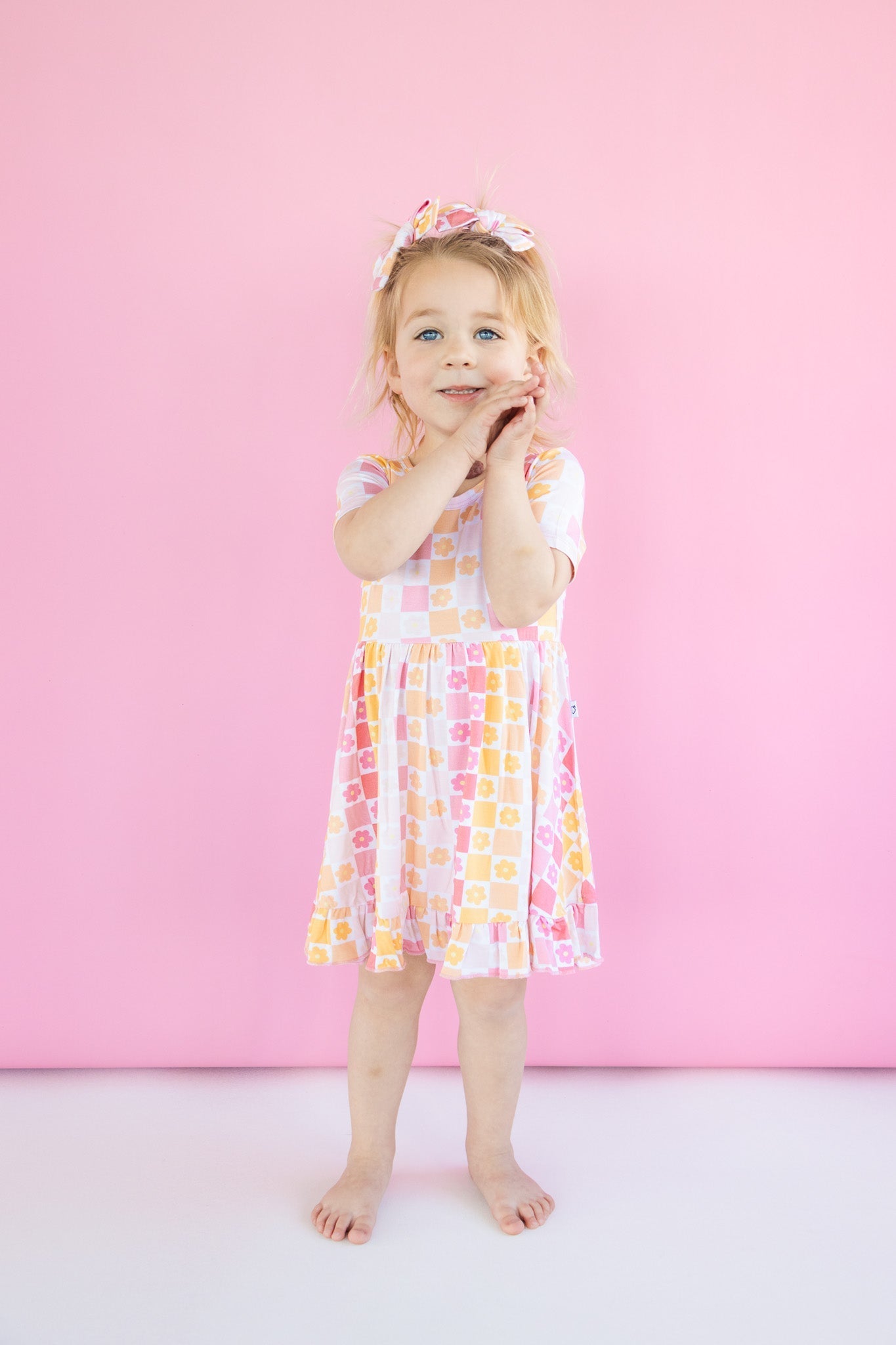 SUMMER SUNSET CHECKERS DREAM RUFFLE DRESS - Mack & Harvie