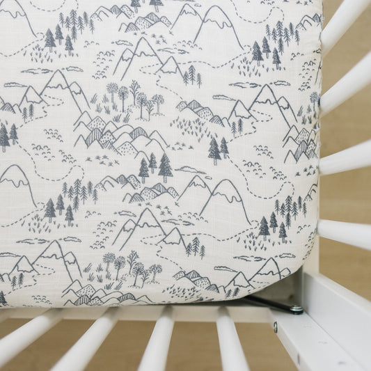 Summit Muslin Crib Sheet - Mack & Harvie