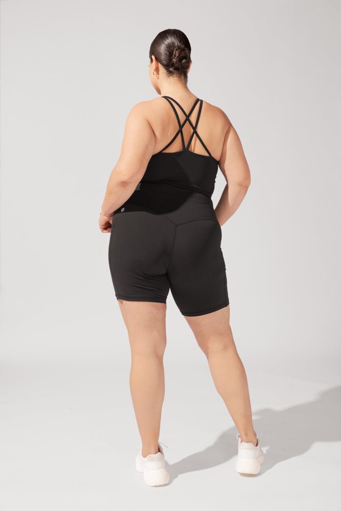 Supersculpt™ Biker Short with Pockets - Black - Mack & Harvie