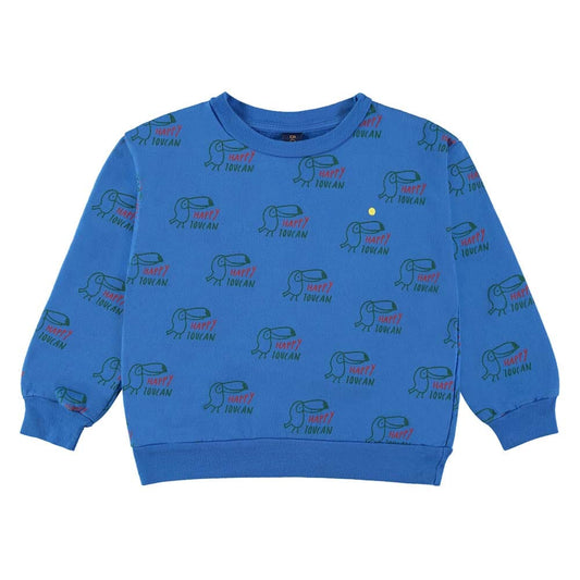 Sweatshirt Allover Toucan - Sea Blue - Mack & Harvie