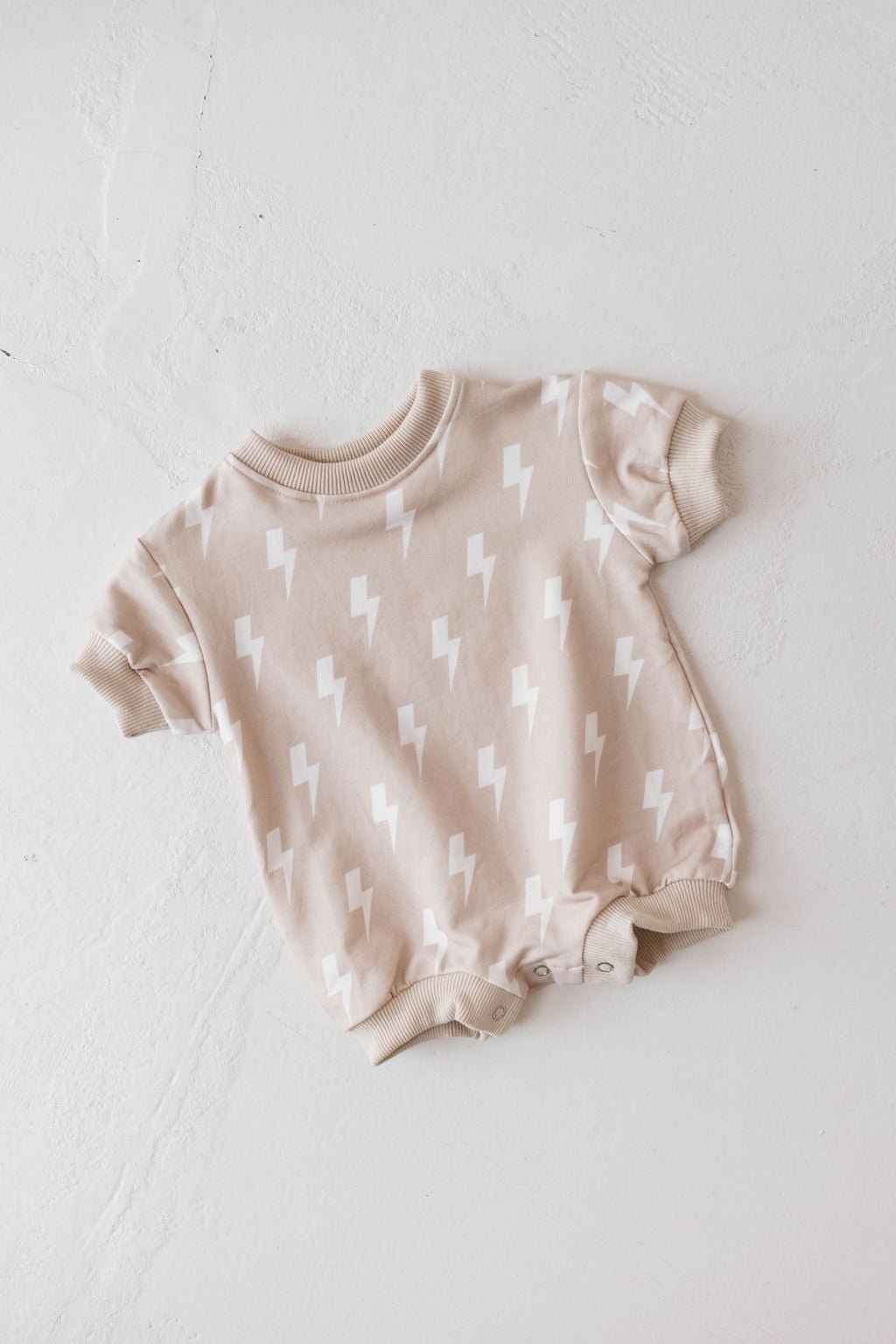 Sweatshirt Romper | Cream Lightning - Mack & Harvie