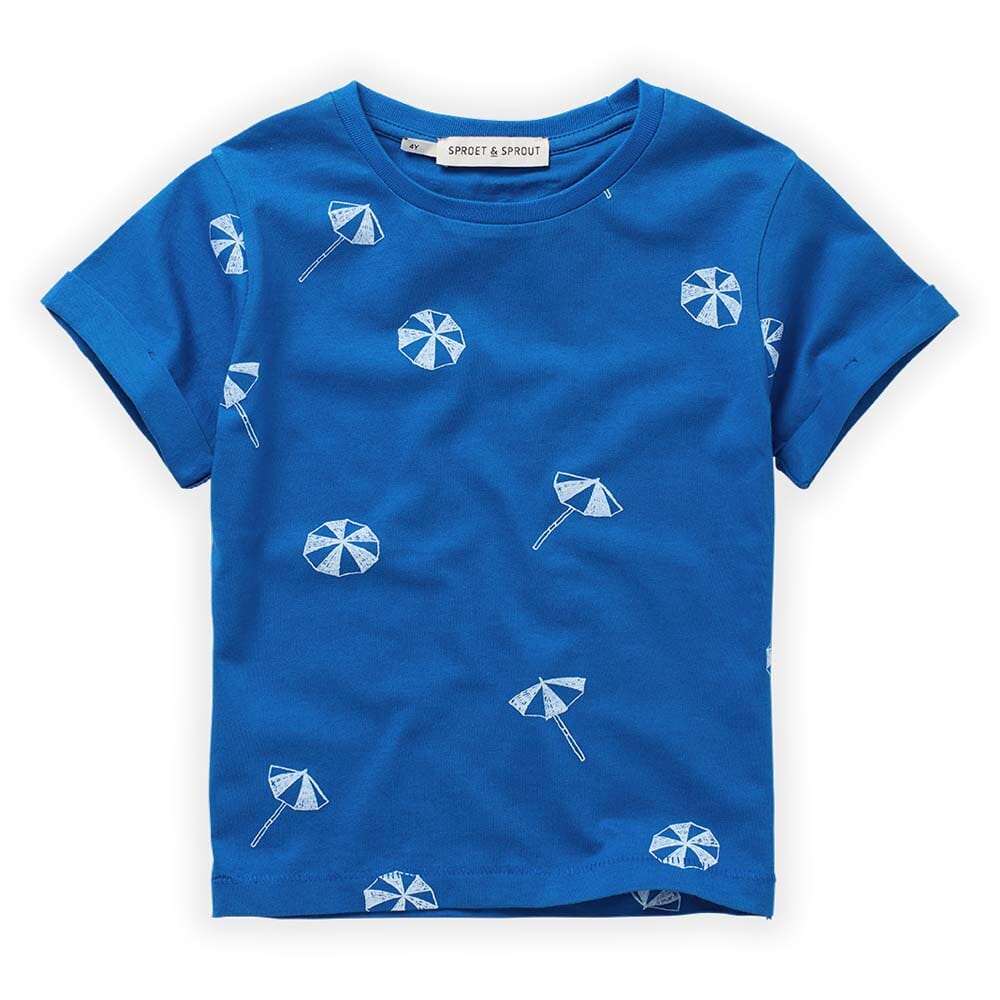 T-Shirt Umbrella Print - Azzurra Blue - Mack & Harvie