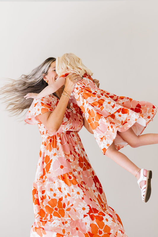 Tayla Dress in Tangerine - Kids - Mack & Harvie