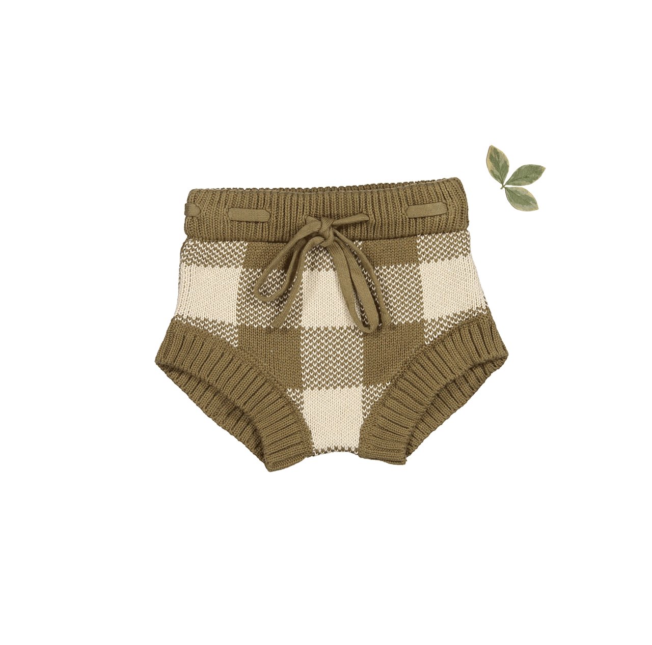 The Gingham Knit Bloomer - Golden - Mack & Harvie