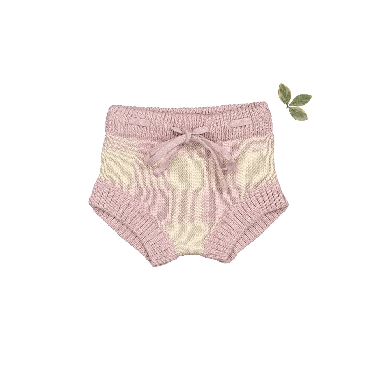 The Gingham Knit Bloomer - Mauve - Mack & Harvie