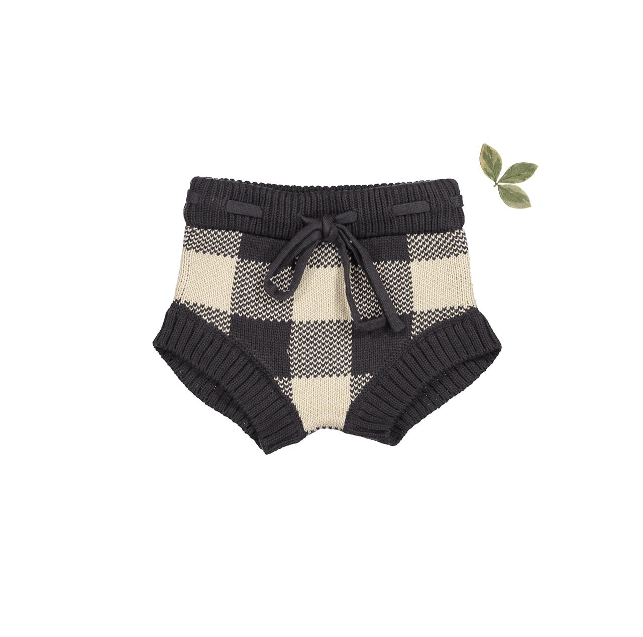 The Gingham Knit Bloomer - Steel - Mack & Harvie