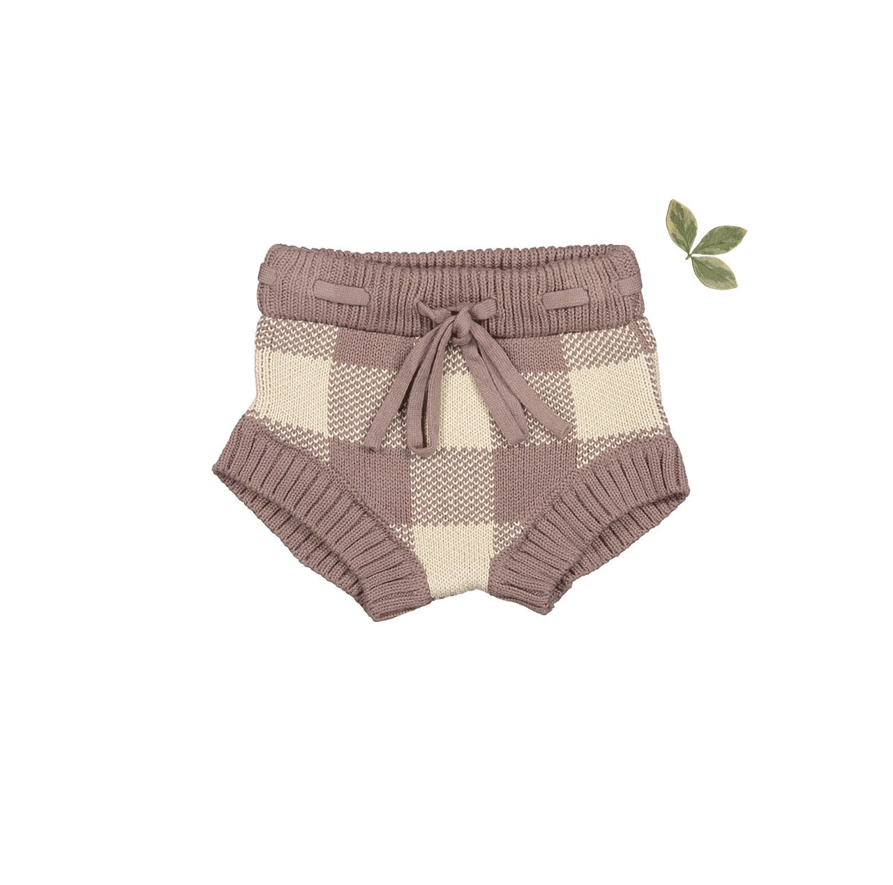 The Gingham Knit Bloomer - Taupe - Mack & Harvie