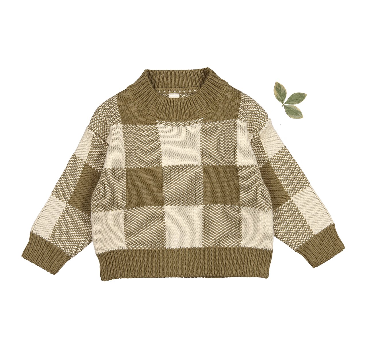 The Gingham Knit Sweater - Golden - Mack & Harvie