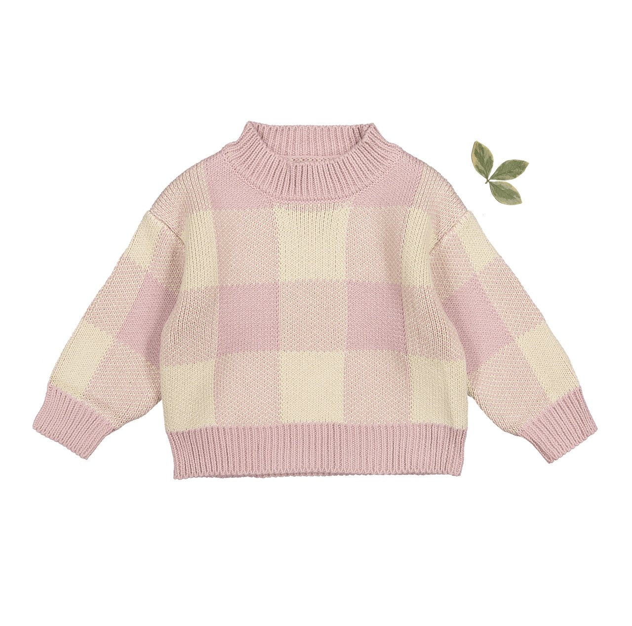 The Gingham Knit Sweater - Mauve - Mack & Harvie