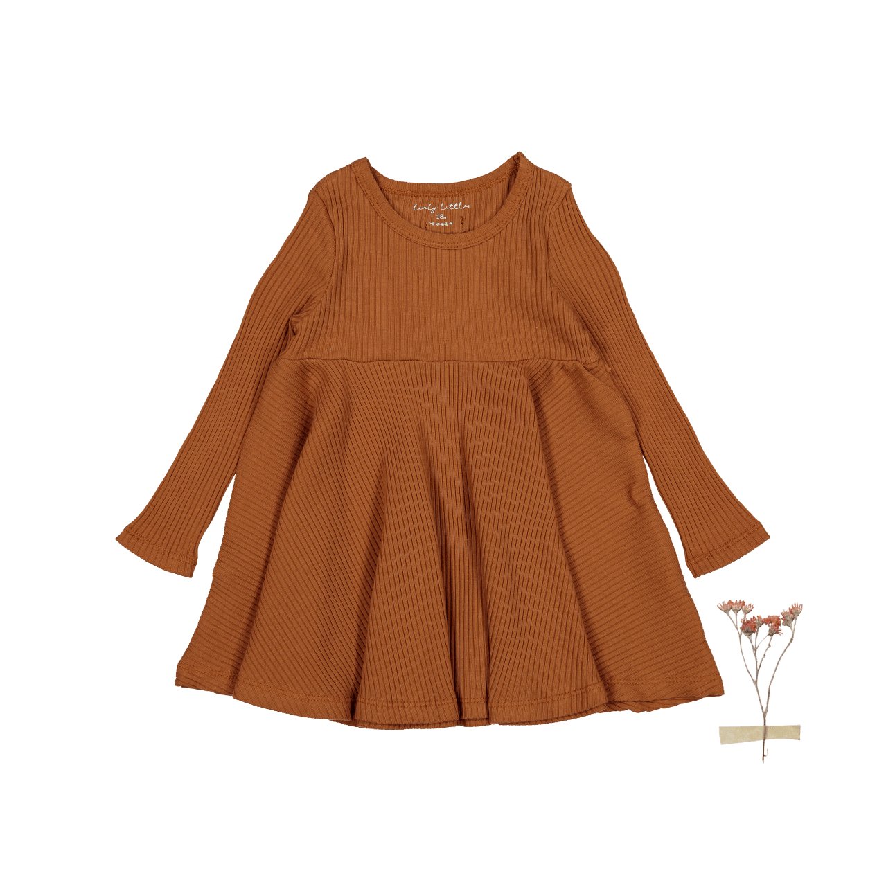 The Long Sleeve Dress - Caramel - Mack & Harvie