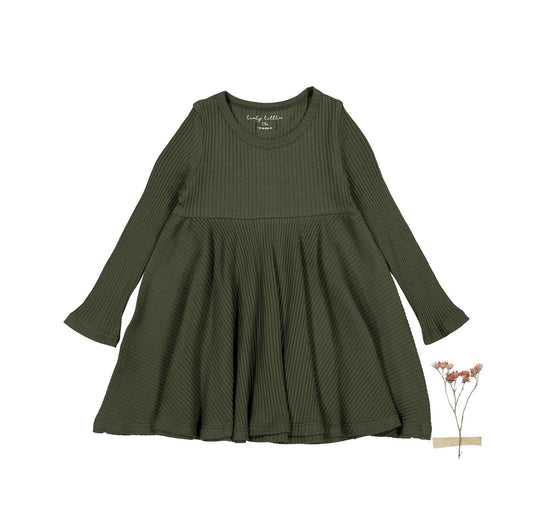 The Long Sleeve Dress - Moss - Mack & Harvie