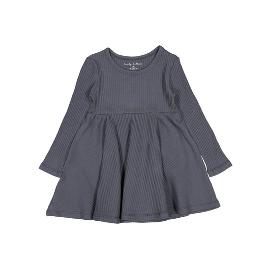 The Long Sleeve Dress - Steel - Mack & Harvie