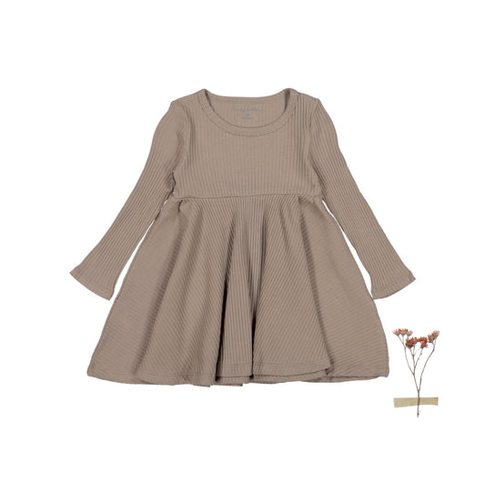 The Long Sleeve Dress - Taupe - Mack & Harvie