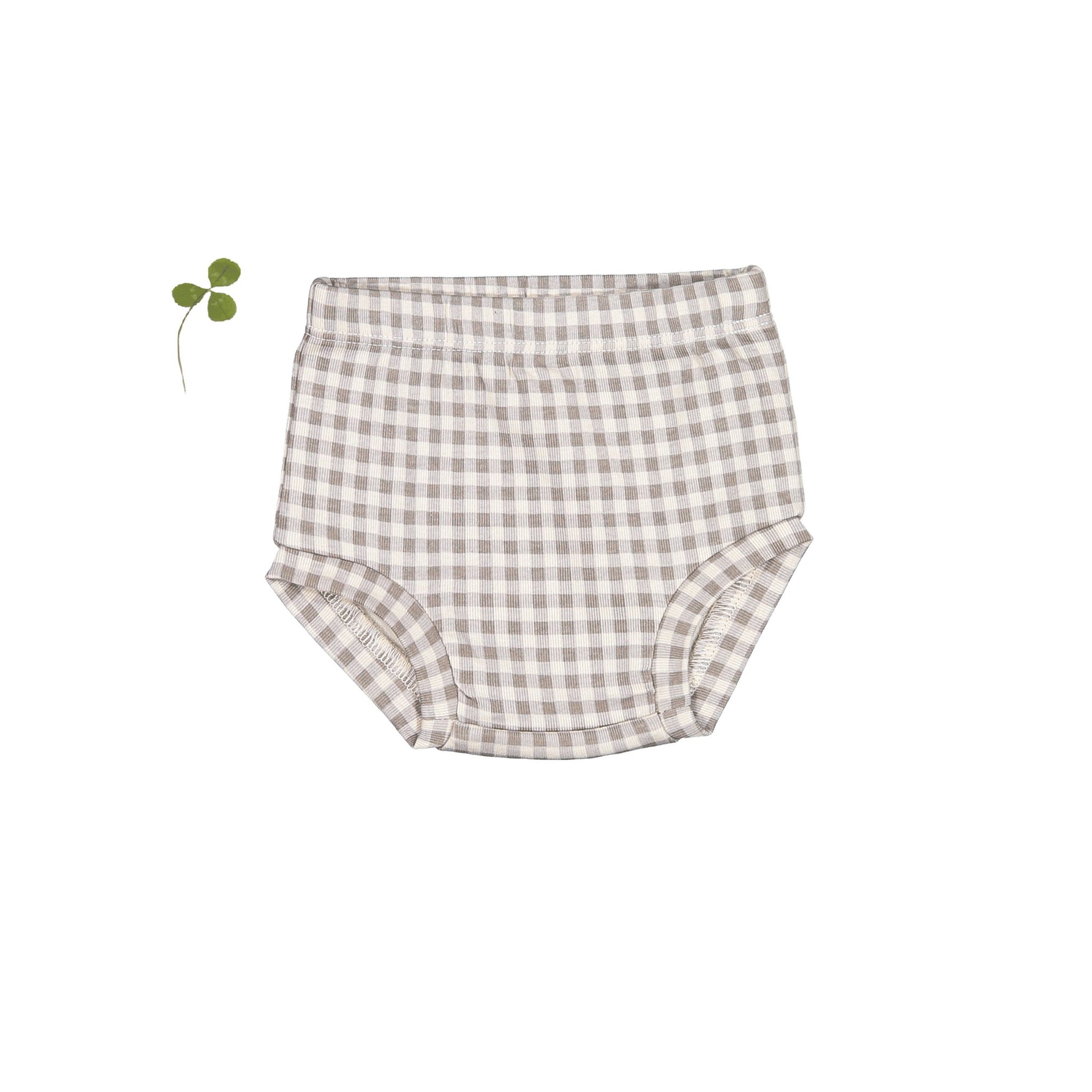 The Printed Bloomer - Taupe Gingham - Mack & Harvie