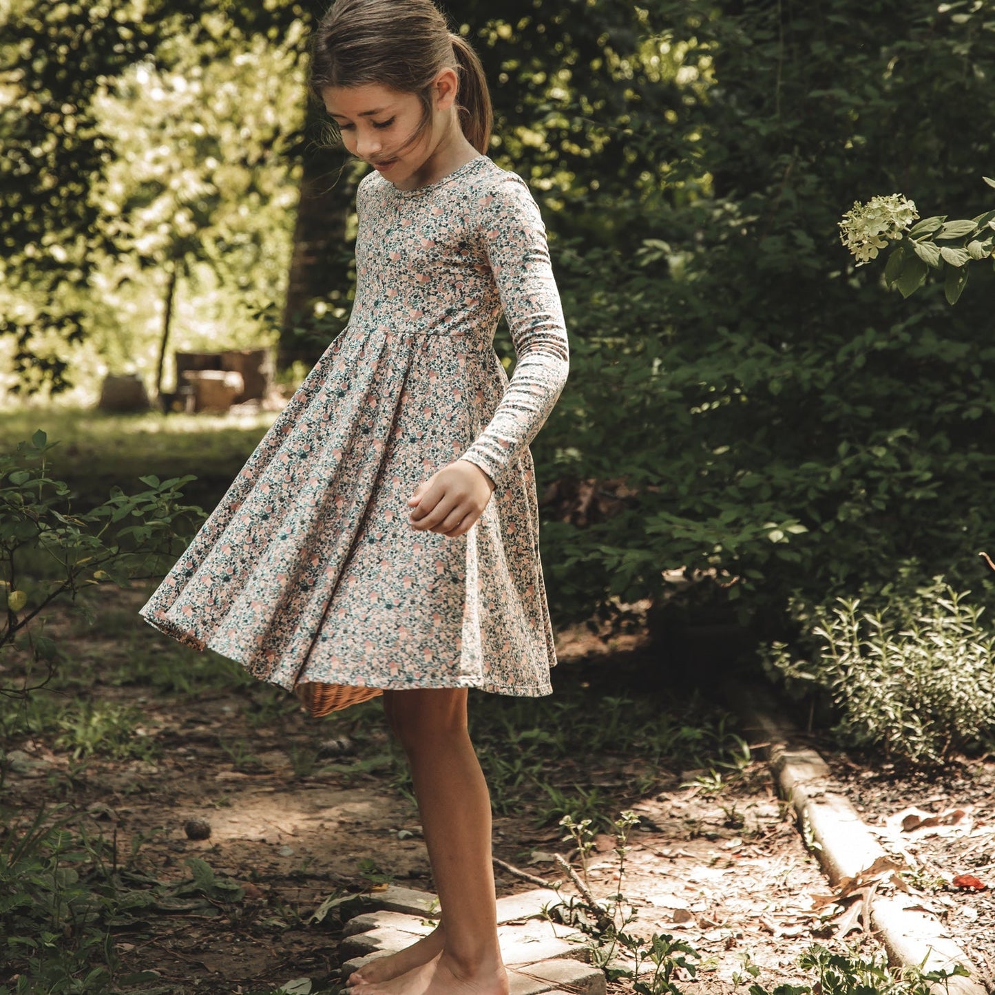 The Printed Long Sleeve Dress - Autumn Floral - Mack & Harvie