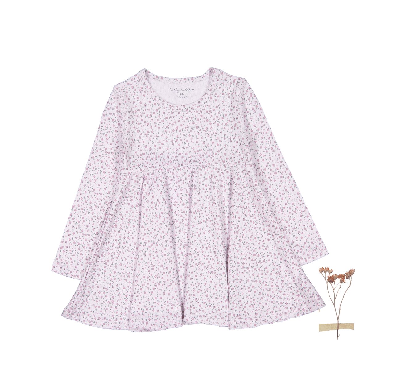 The Printed Long Sleeve Dress - Lilac Bud - Mack & Harvie