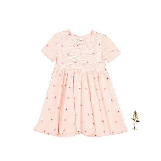 The Printed Short Sleeve Dress - Rose Flower - Mack & Harvie