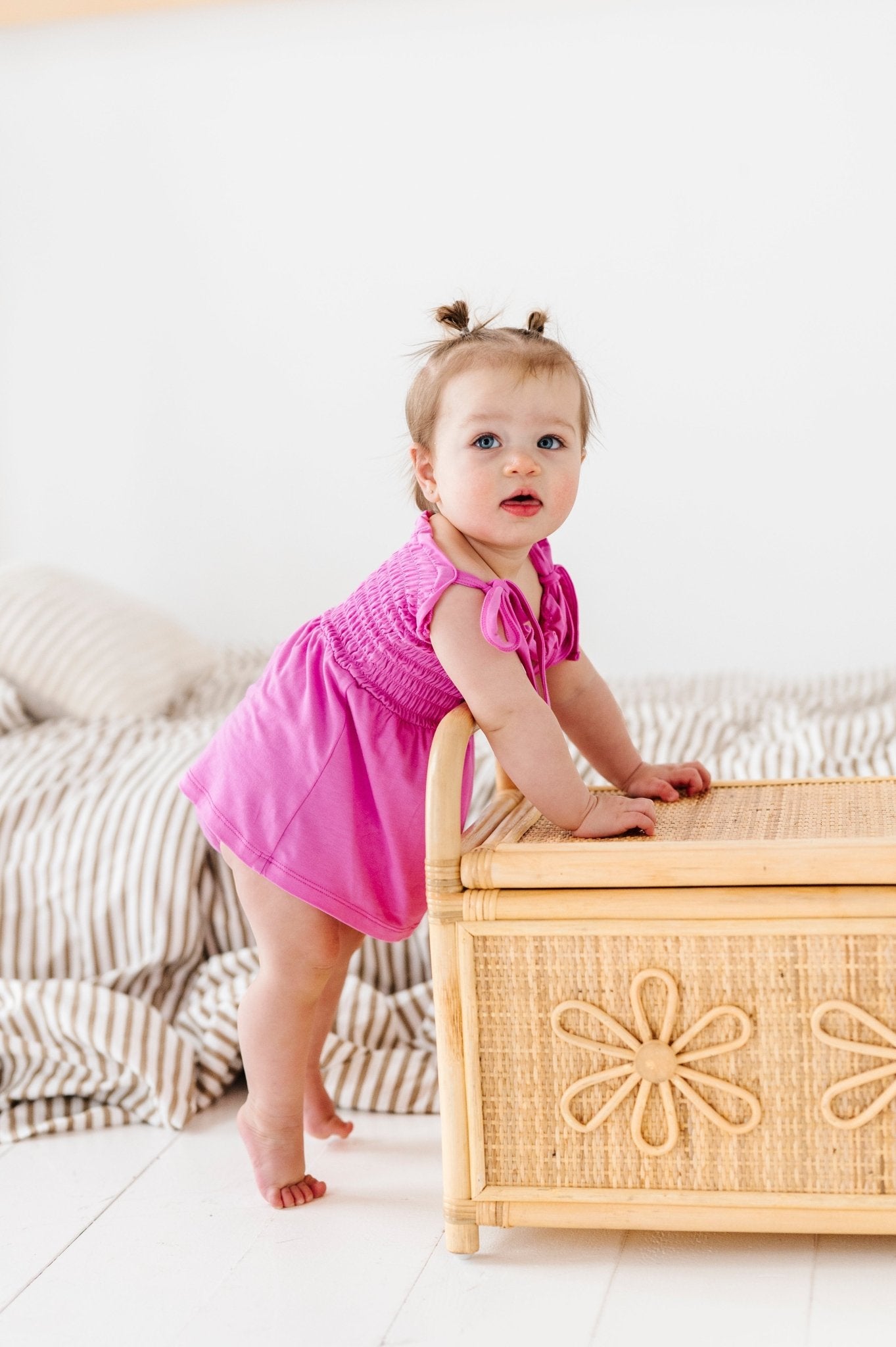 Tickled Pink Smocked Bubble Dress - Mack & Harvie