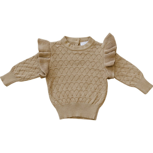 Toffee Knit Ruffle Sweater - Mack & Harvie