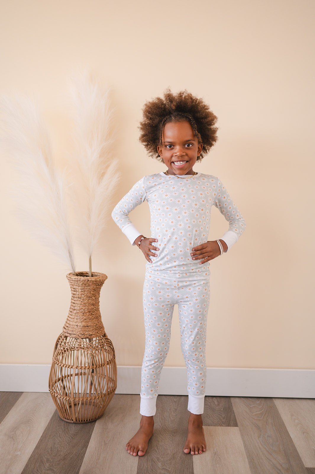 Two - Piece Pajama Set - Blue Daisy - Mack & Harvie