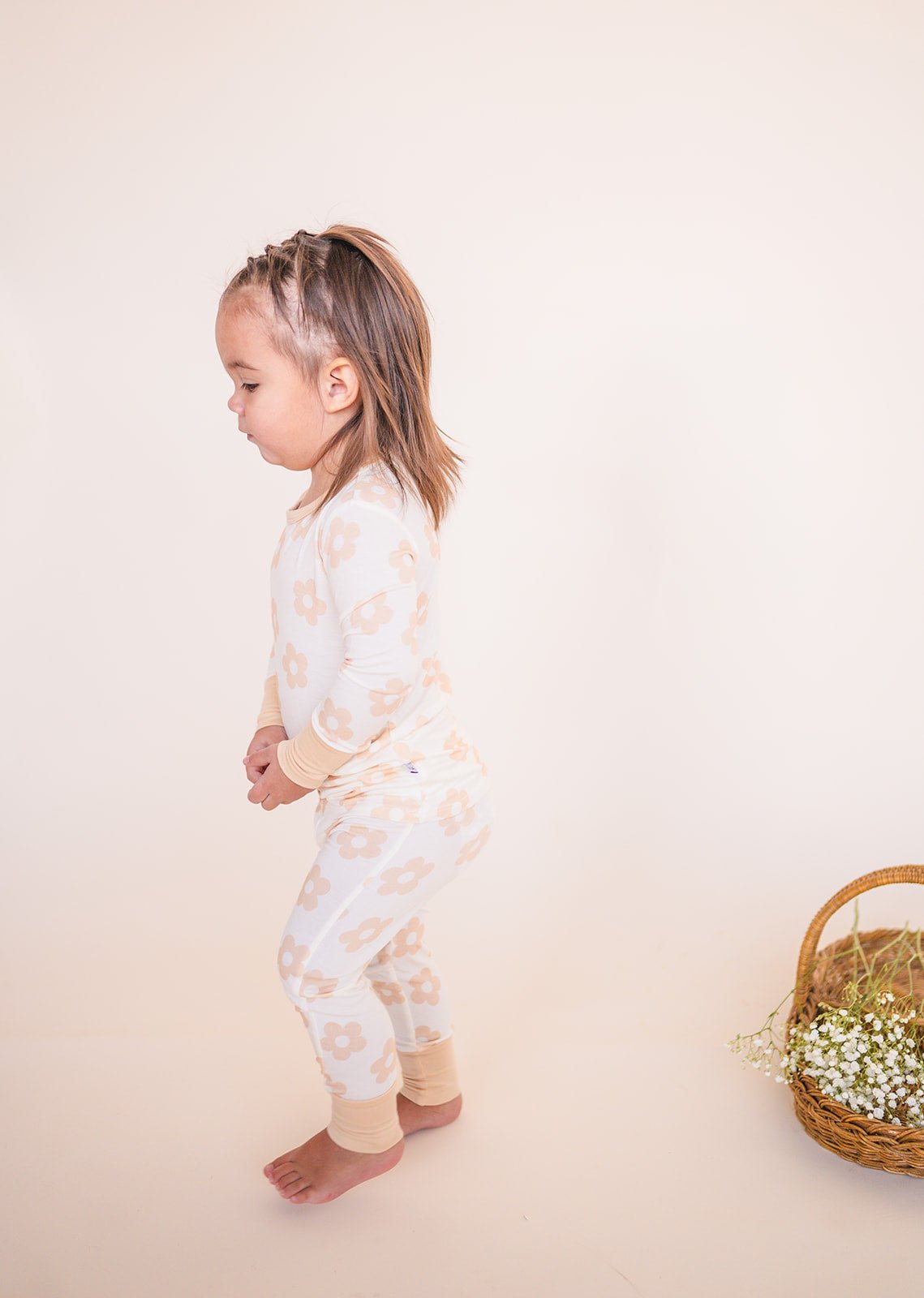 Two - Piece Pajama Set - Blush Daisy - Mack & Harvie