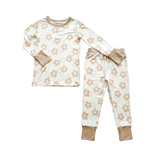 Two - Piece Pajama Set - Blush Daisy - Mack & Harvie