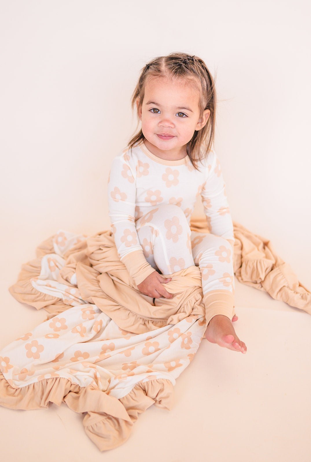 Two - Piece Pajama Set - Blush Daisy - Mack & Harvie