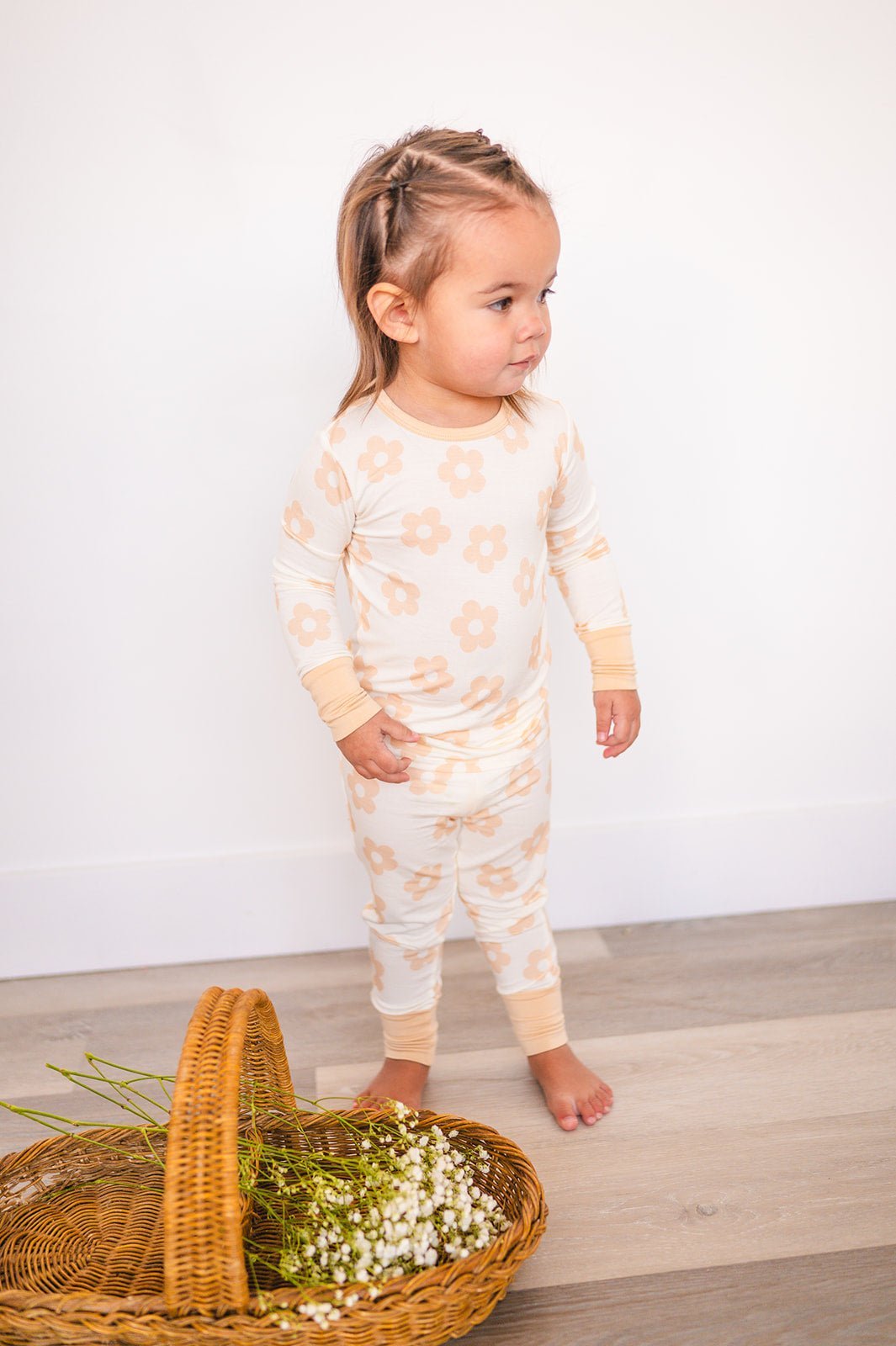 Two - Piece Pajama Set - Blush Daisy - Mack & Harvie