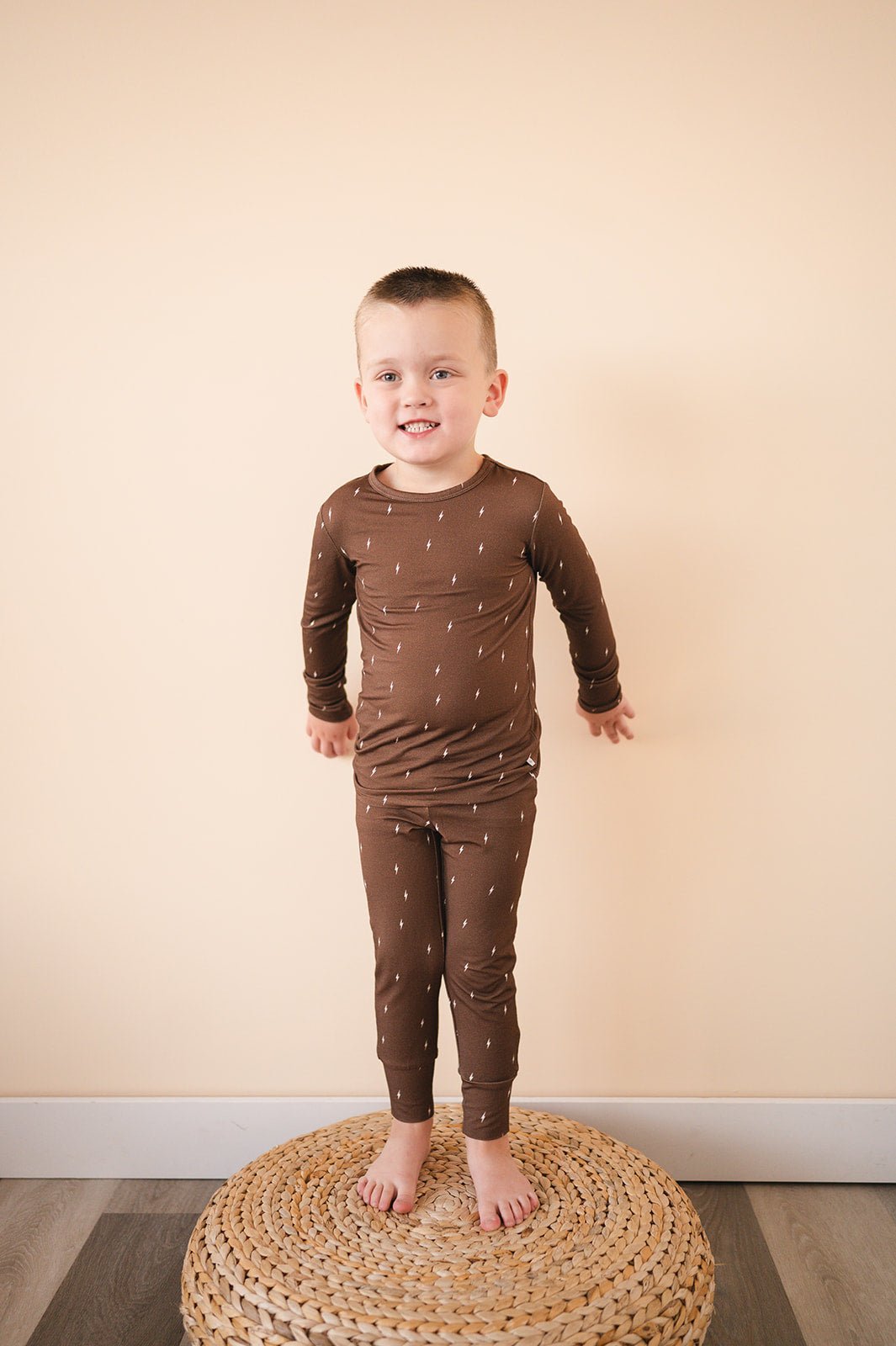 Two - Piece Pajama Set - Brown Lightning - Mack & Harvie