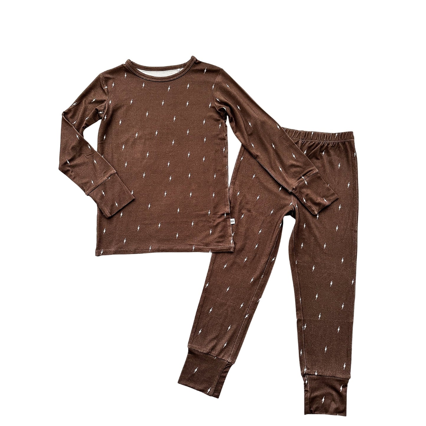 Two - Piece Pajama Set - Brown Lightning - Mack & Harvie