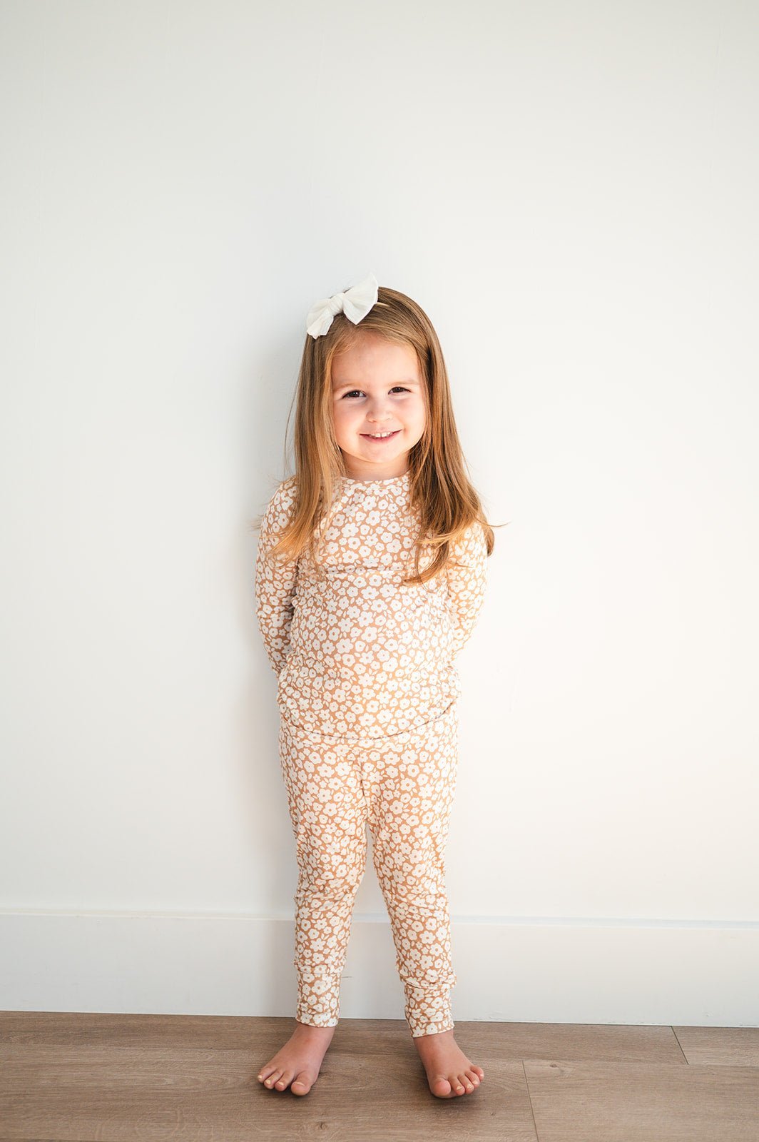 Two - Piece Pajama Set - Mocha Ditsy - Mack & Harvie