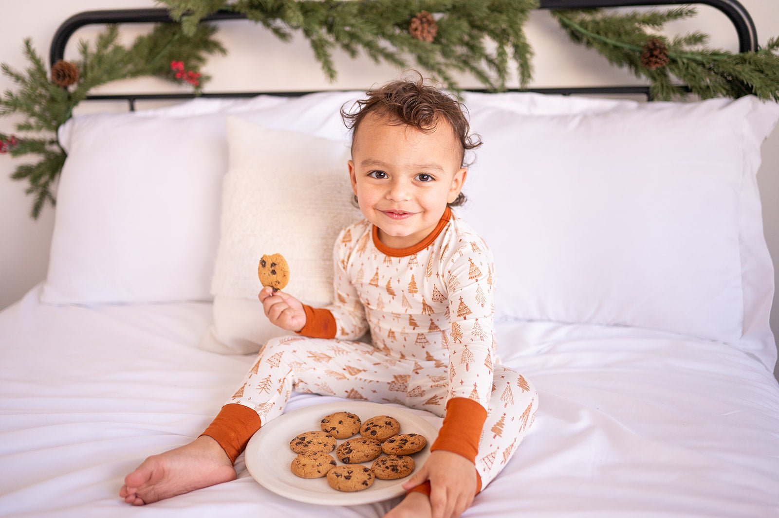 Two - Piece Pajama Set - Pine Christmas Trees - Mack & Harvie