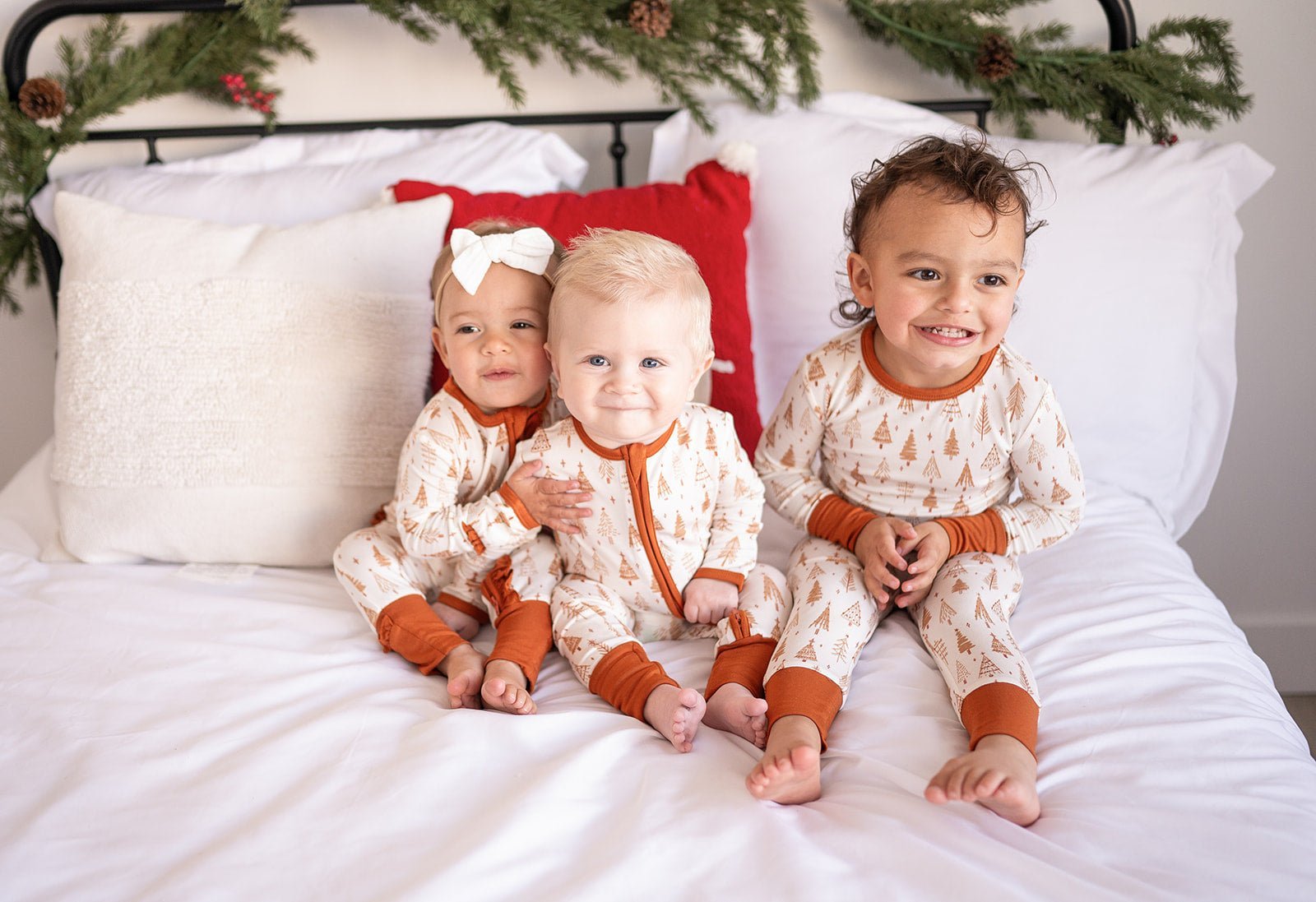 Two - Piece Pajama Set - Pine Christmas Trees - Mack & Harvie