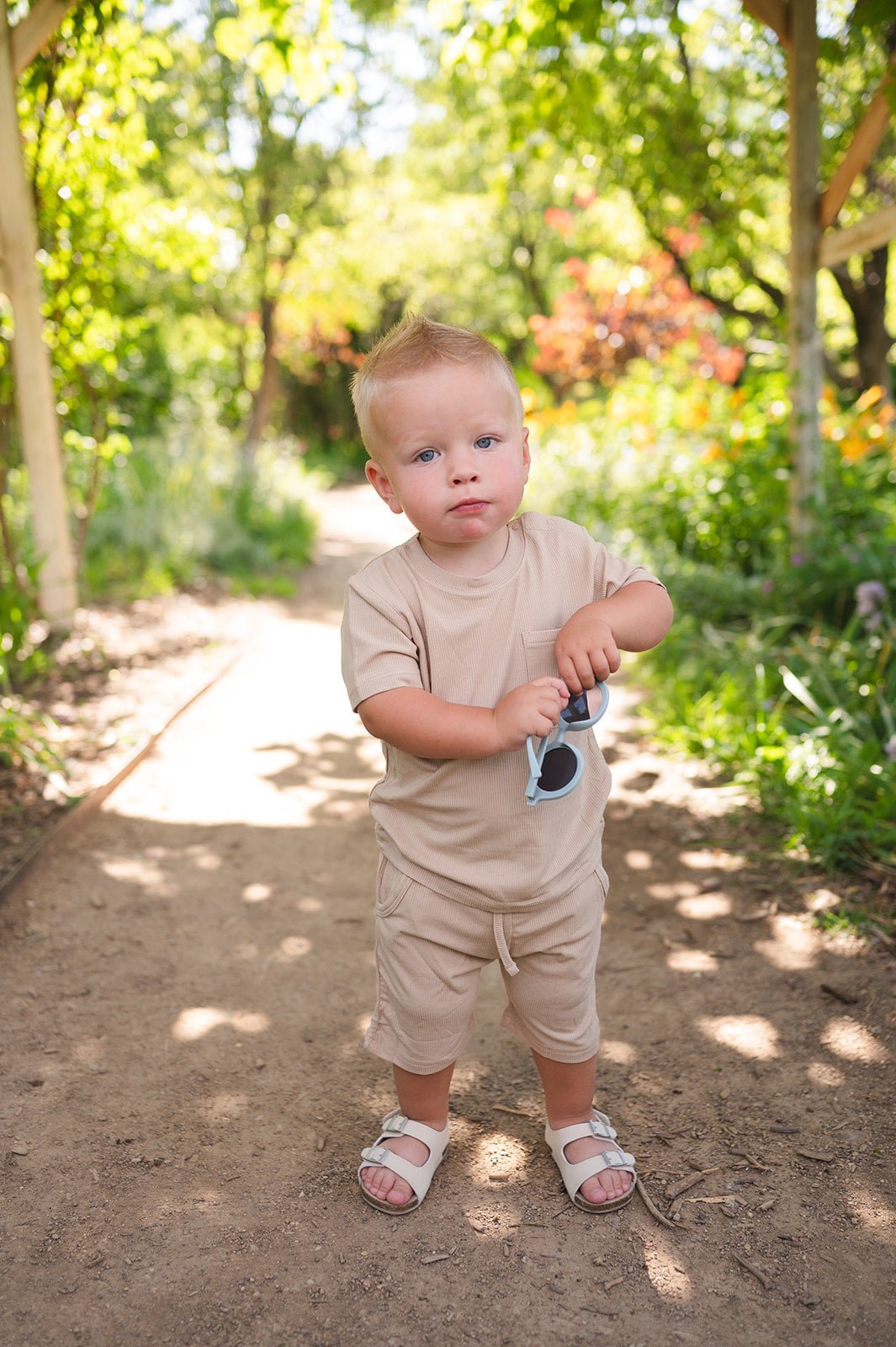 Two - Piece Ribbed Short Set - Tan - Mack & Harvie