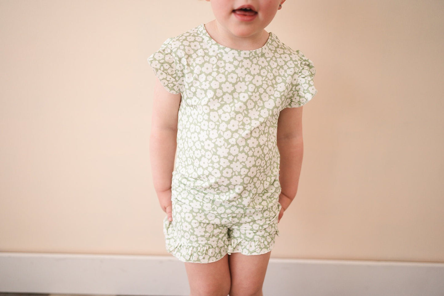 Two - Piece Short Set - Sage Ditsy Floral - Mack & Harvie