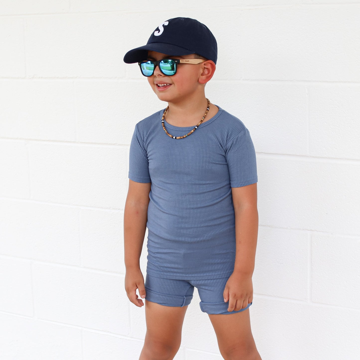 TWO PIECE SHORTIE SET - Arctic Ribbed - Mack & Harvie