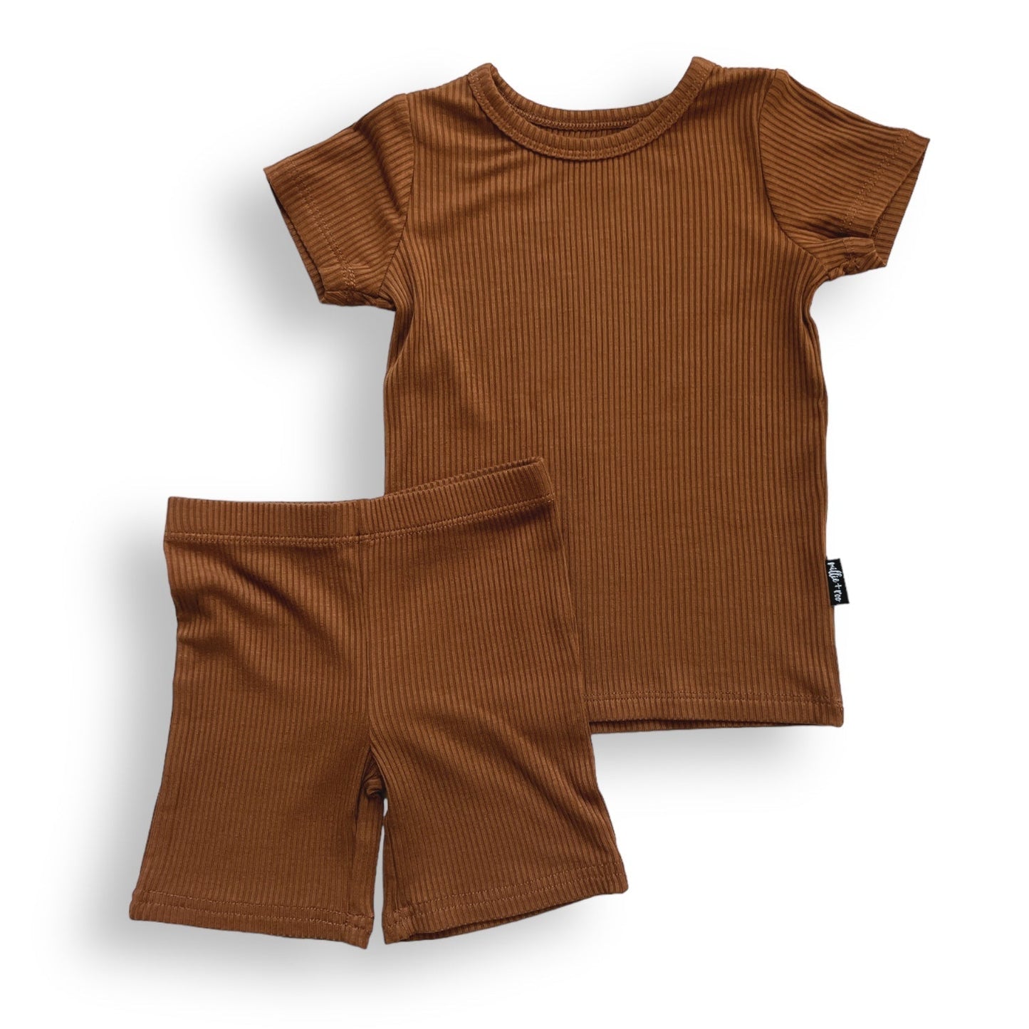 TWO PIECE SHORTIE SET - Bark Ribbed - Mack & Harvie