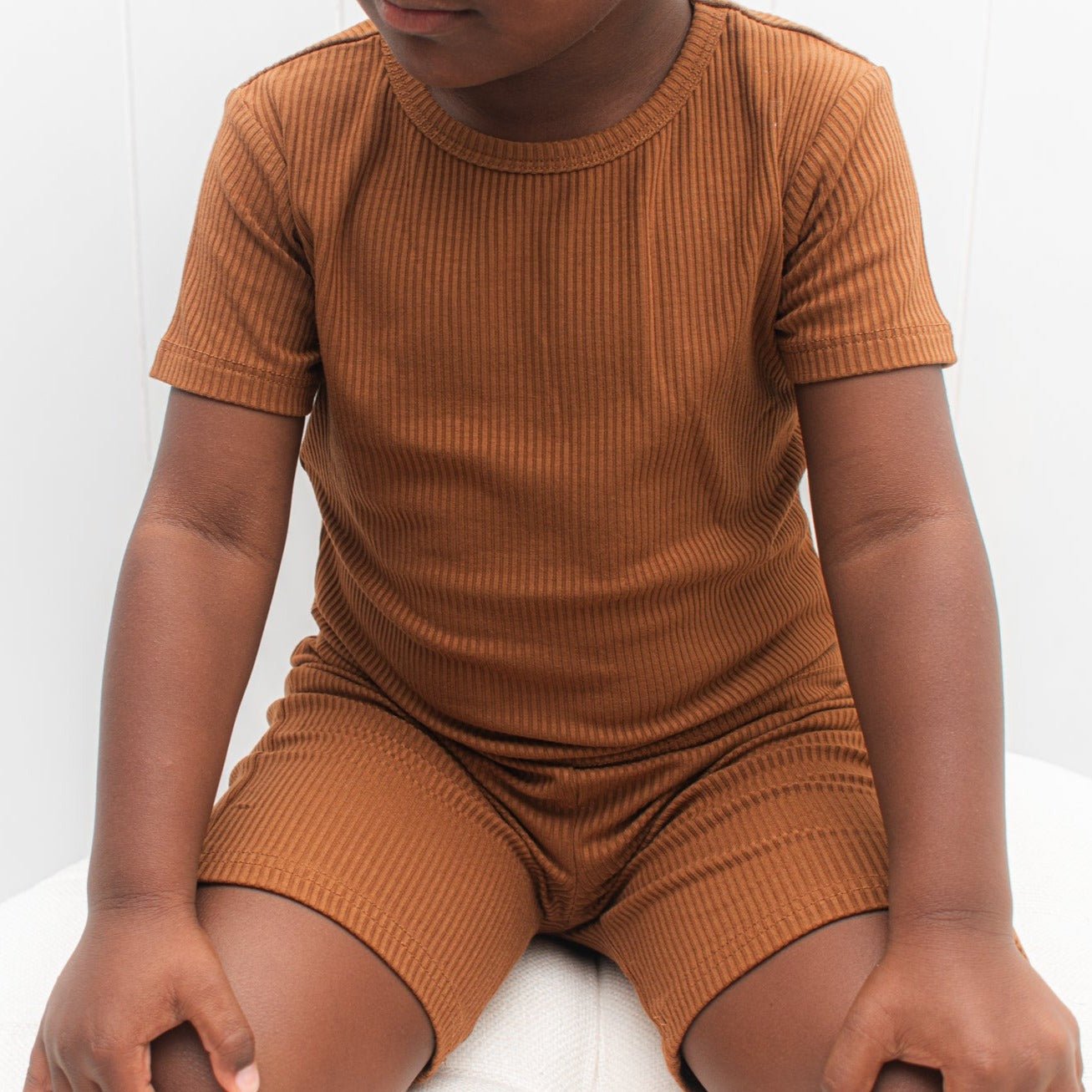 TWO PIECE SHORTIE SET - Bark Ribbed - Mack & Harvie