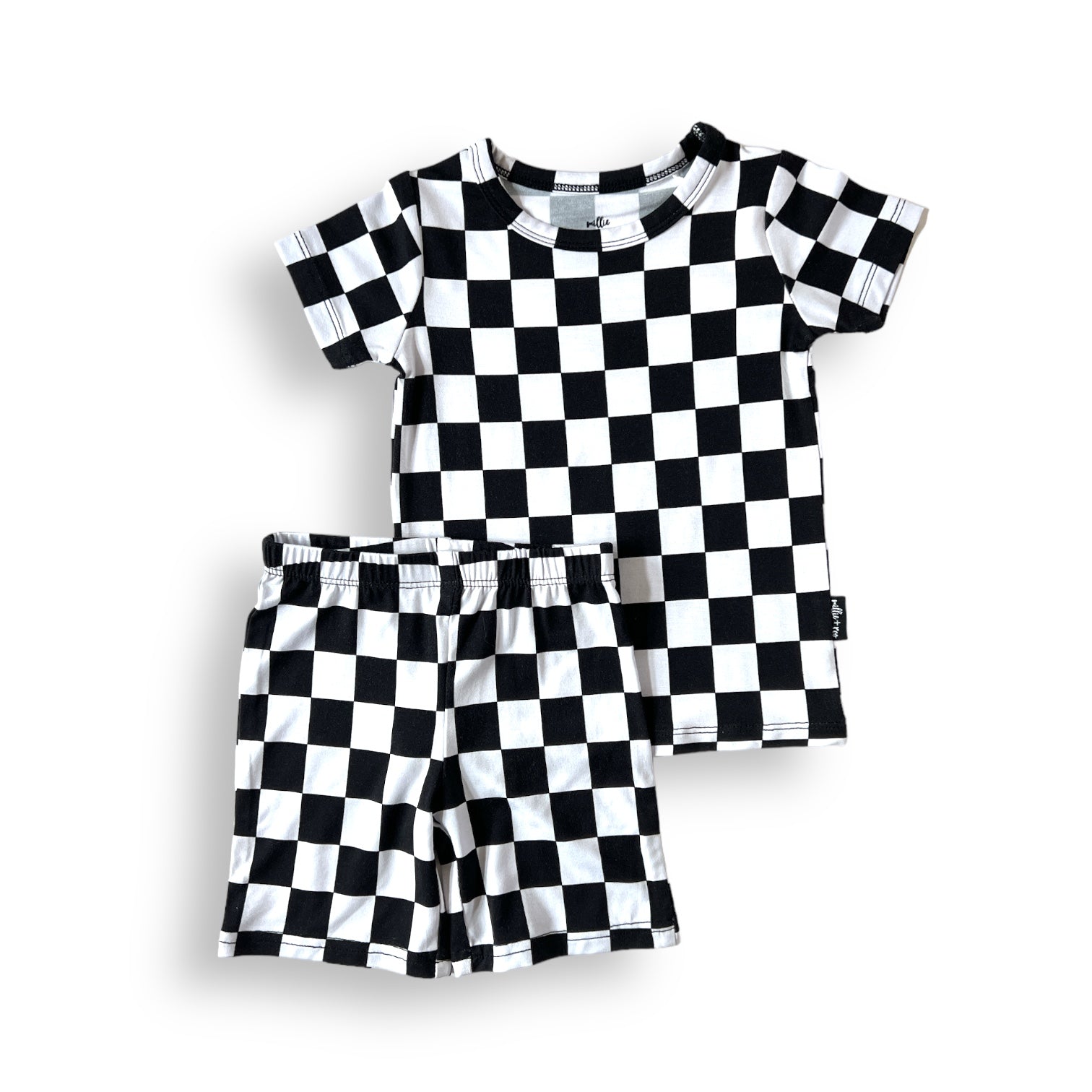 TWO PIECE SHORTIE SET - B+W Check - Mack & Harvie