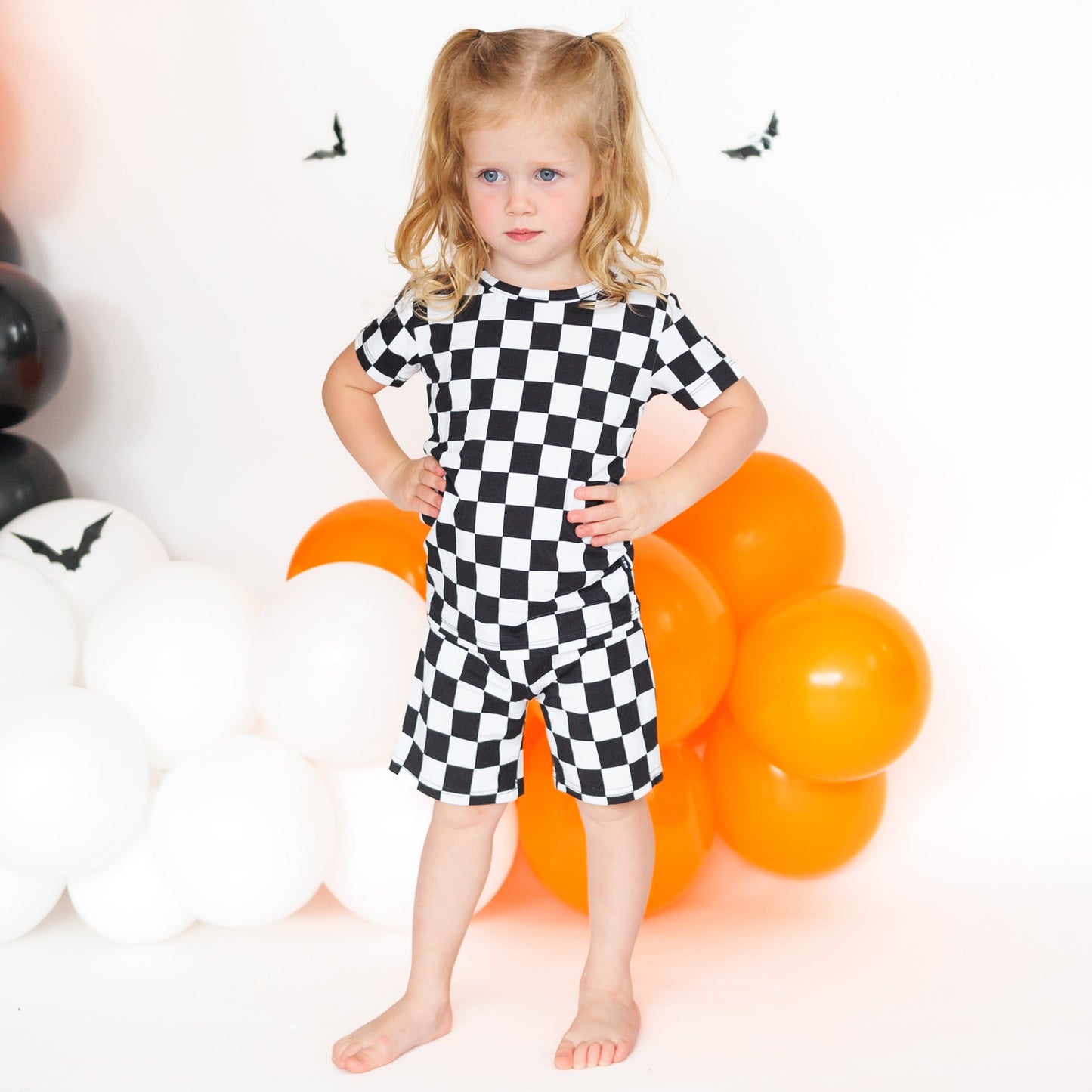 TWO PIECE SHORTIE SET - B+W Check - Mack & Harvie