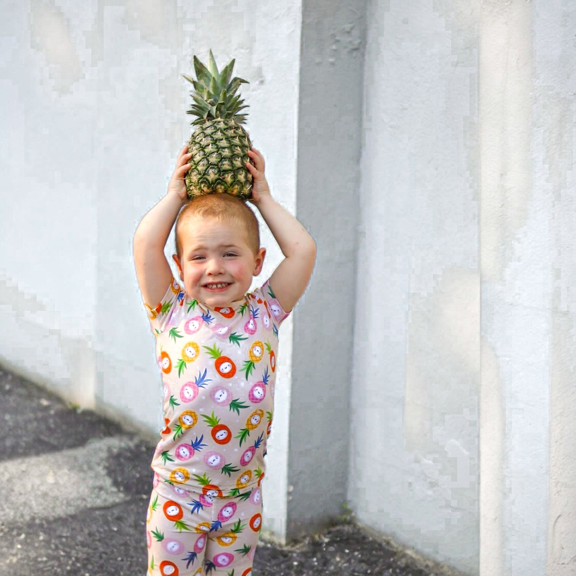 TWO PIECE SHORTIE SET - Kawaii Pineapple - Mack & Harvie