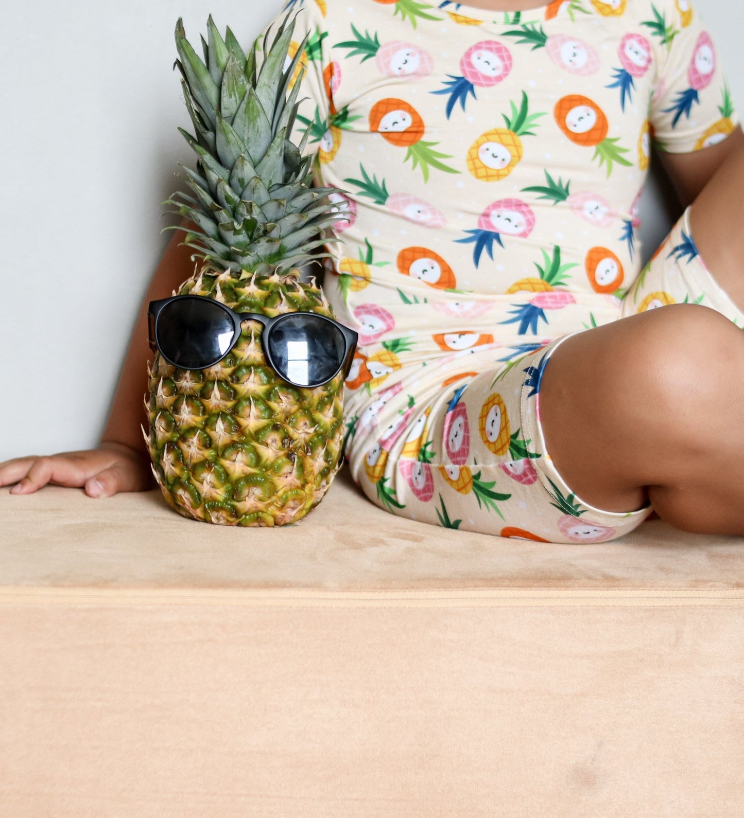 TWO PIECE SHORTIE SET - Kawaii Pineapple - Mack & Harvie