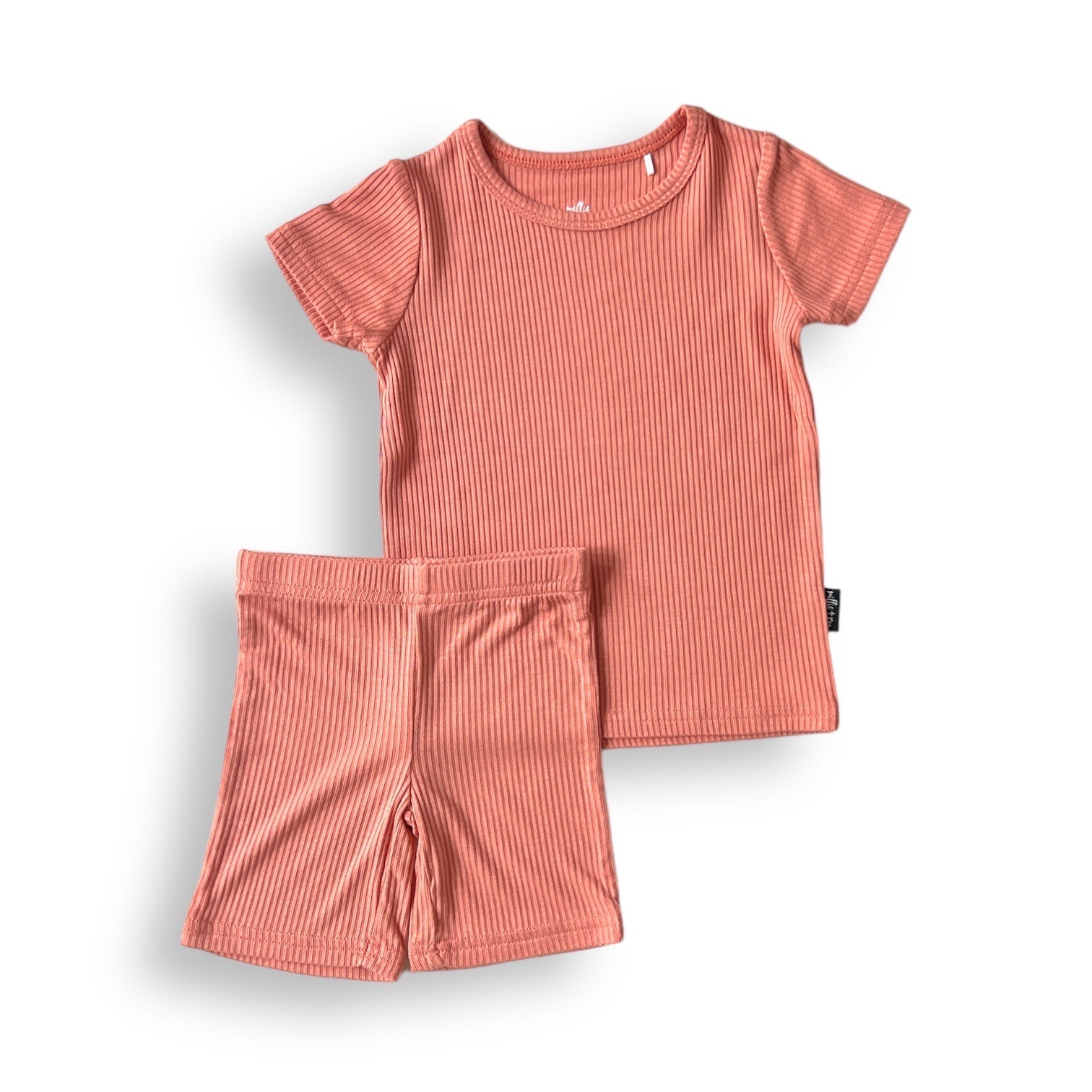 TWO PIECE SHORTIE SET - Red Rock Ribbed - Mack & Harvie