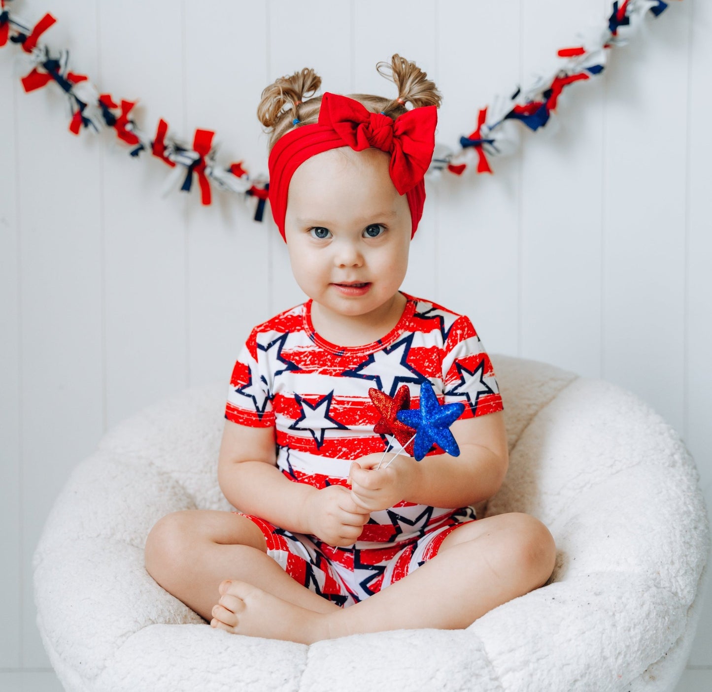 TWO PIECE SHORTIE SET - Stars + Stripes - Mack & Harvie